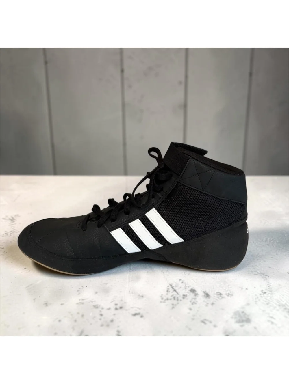 Adidas HVC 2 Wrestling Boxing Shoes Black White Men's Size 10
